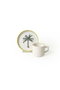 Hermia Juego de tazas de té de 12 piezas en Blanco, Verde y Amarillo